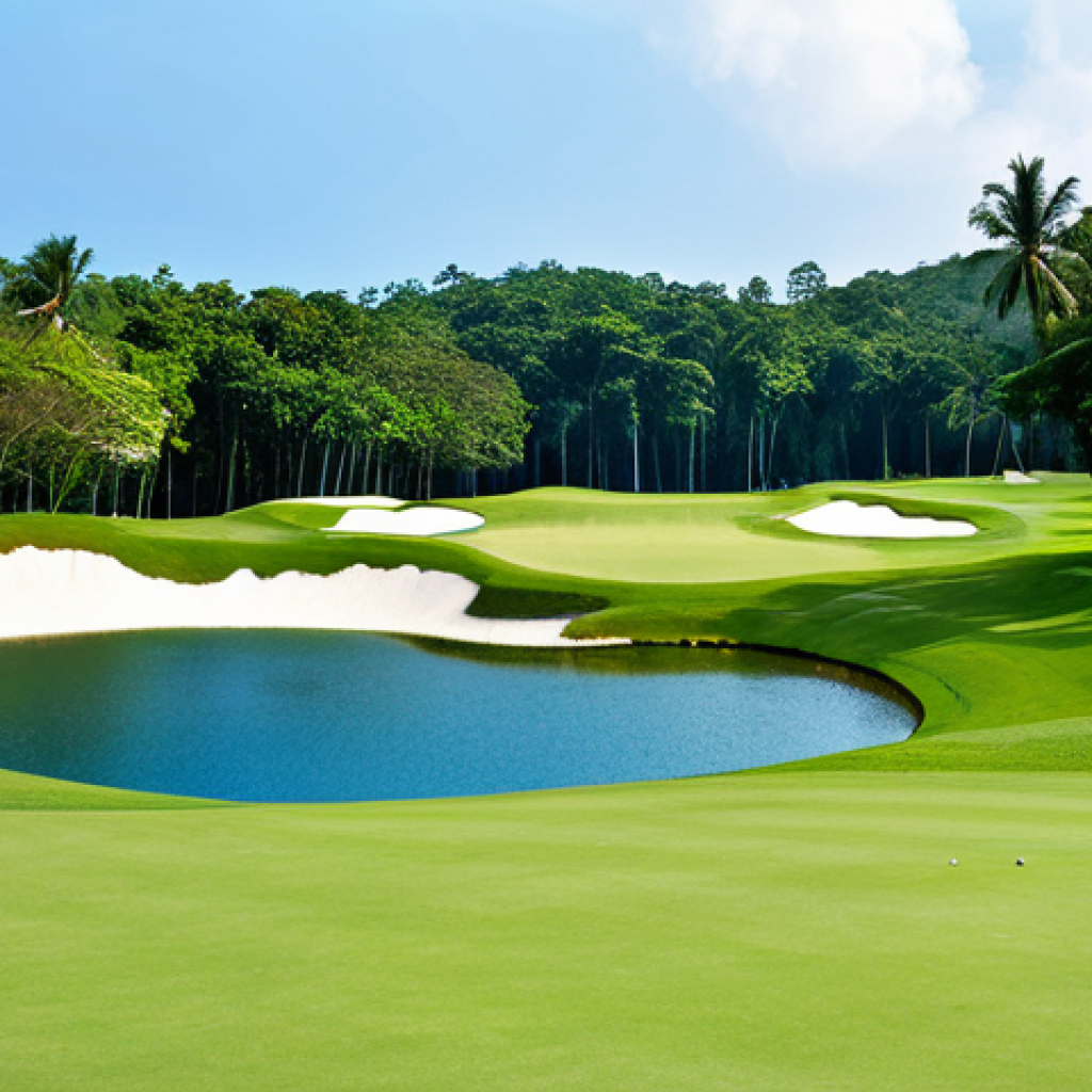 말레이시아의 골프 코스와 회원권 - Golf Course Landscape**

"A scenic view of a Malaysian golf course, nestled between lush jungle and ...